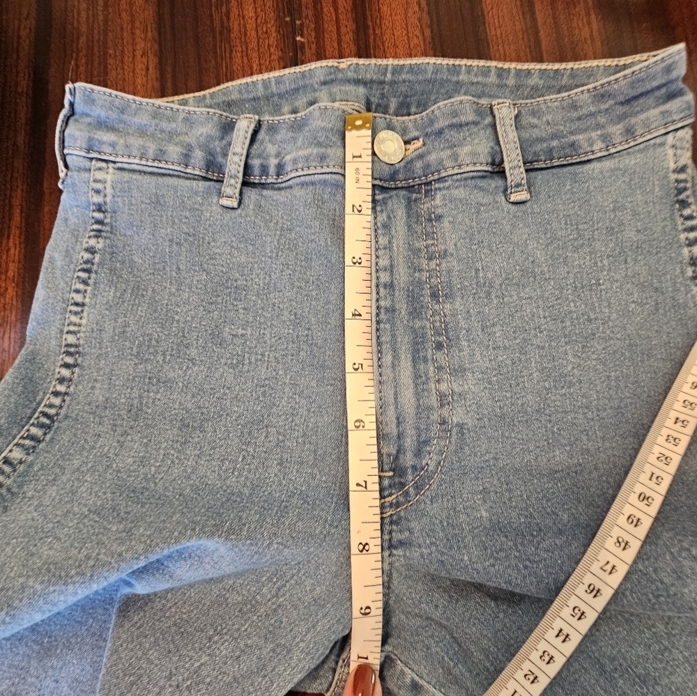 &Denim High Waist Skinny Coup Moulante Blue Jeans Sz US 4 EUC - Picture 6 of 7